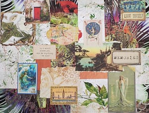Masterboard collage for journal covers and tags